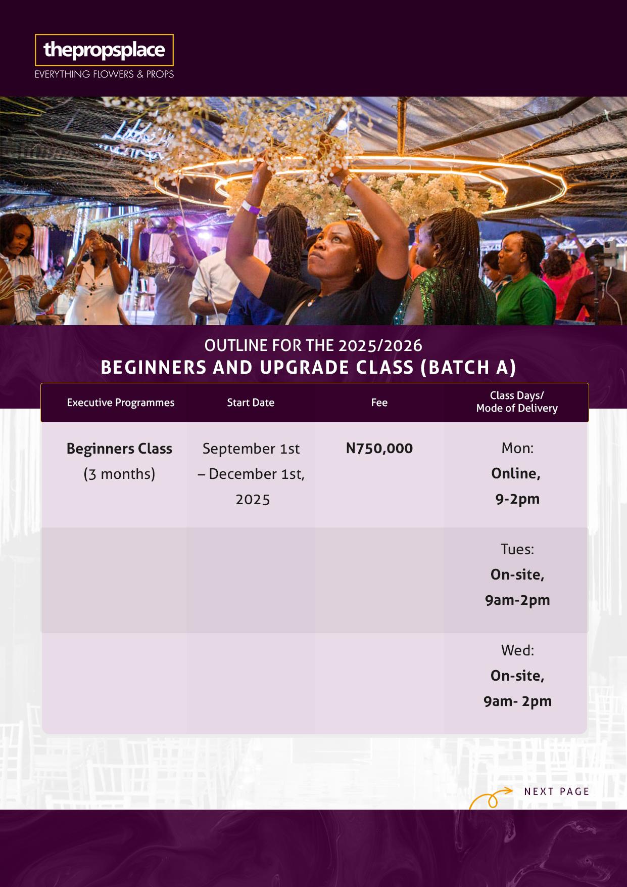 Outline for the 2025-2026 Beginnings and Upgrade Class v4 Artboard 1