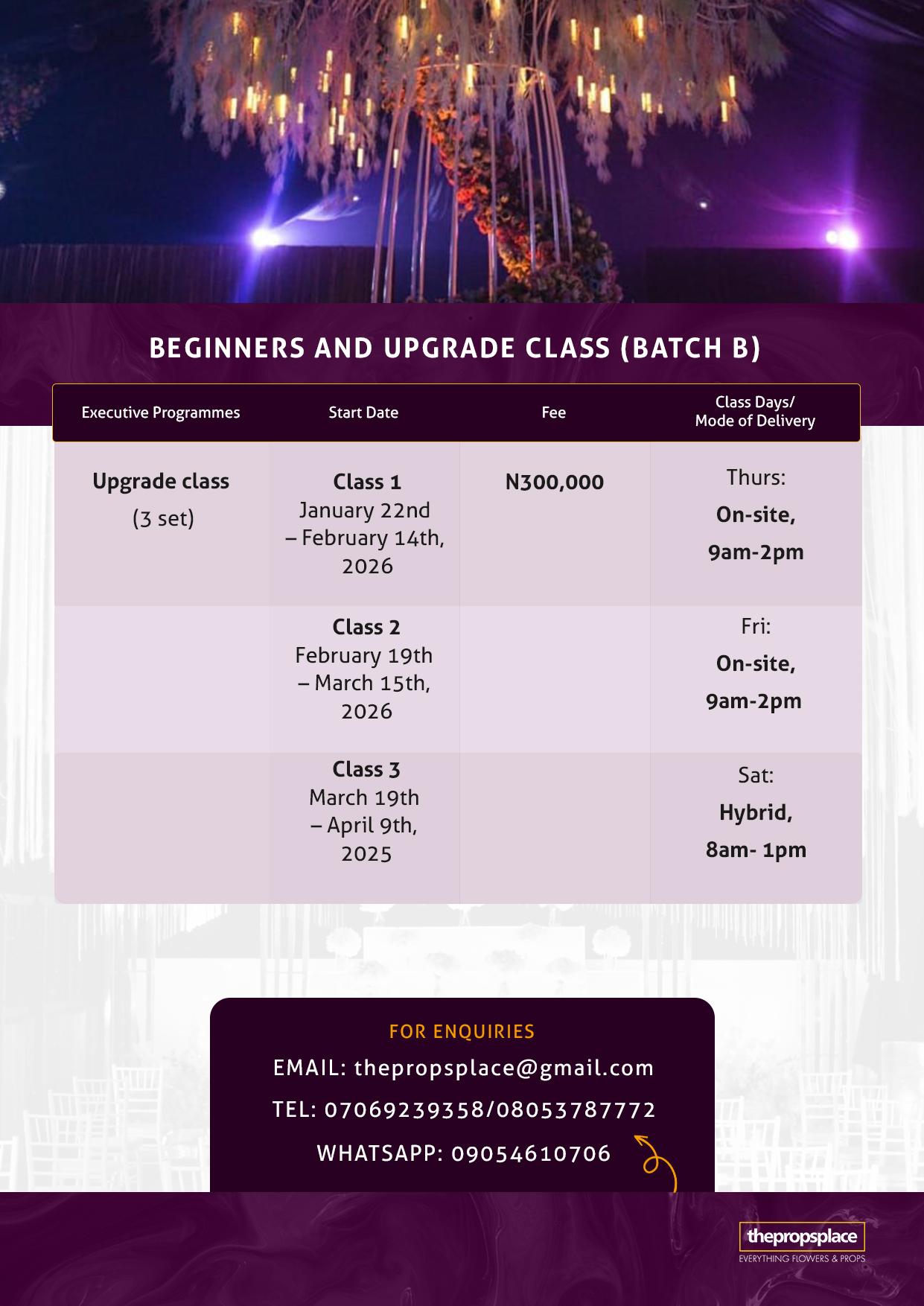 Outline for the 2025-2026 Beginnings and Upgrade Class v4 Artboard 3
